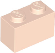 LEGO® los onderdeel Steen in kleur Lichte Noga 3004